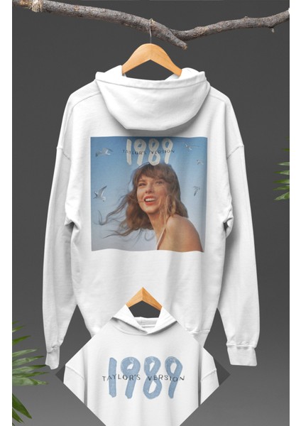 1989 Taylor's Version Sırt Baskılı Kapüşonlu Sweatshirt, Oversize Taylor Swift Baskılı Hoodie