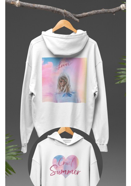 Taylor Swift Lover Sırt Baskılı Kapüşonlu Sweatshirt, Oversize Taylor Swift Baskılı Hoodie