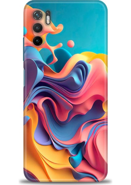 Xiaomi Redmi Note 10 5g Kılıf Hd Baskılı Kılıf - Renkli Su + 9h Nano Ekran Koruyucu