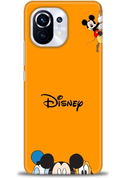 Xiaomi Mi 11 Kılıf Hd Baskılı Kılıf - Turuncu Disney + 9h Nano Ekran Koruyucu