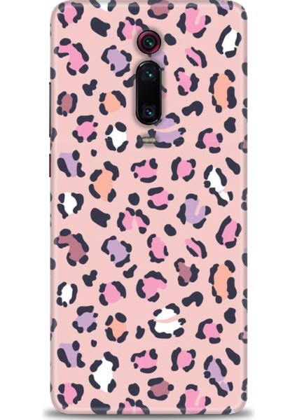 Xiaomi Mi 9t Kılıf Hd Baskılı Kılıf - Pembe Leopar + 9h Nano Ekran Koruyucu