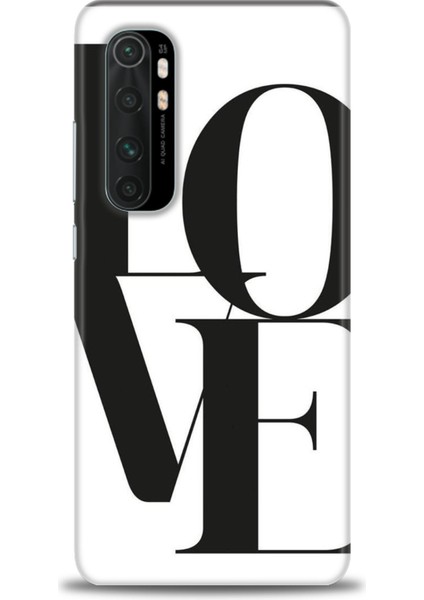 Xiaomi Mi Note 10 Lite Kılıf Hd Baskılı Kılıf - Love + 9h Nano Ekran Koruyucu