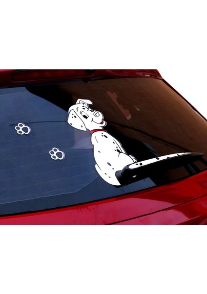 Sevimli Köpek Silecek Sticker Araba Oto Sticker 00196