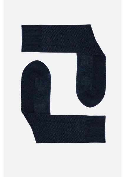 Erkek Lambswool Tekli Lacivert Soket Çorap M 65002 L