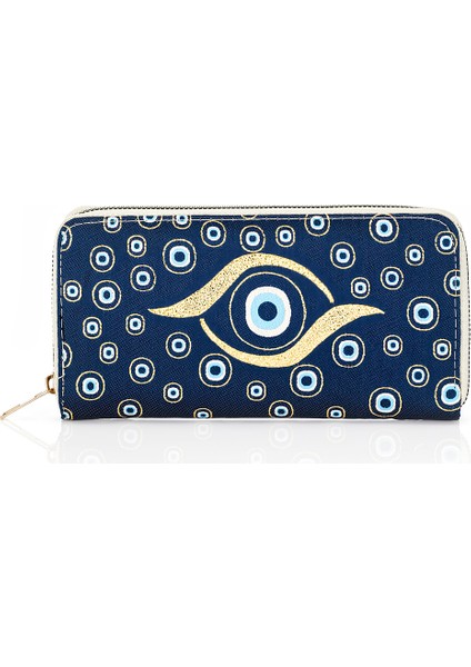 Dokuma Nazar Desenli Otantik Cüzdan Mottif Istanbul 1503