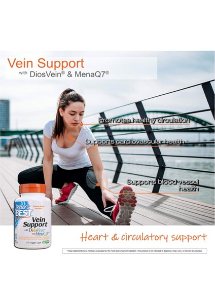 Vein Support With Diosvein Menaq7 Vitamin K2 Diosmin ve Hesperidin 60 Veg Capsul modelleri