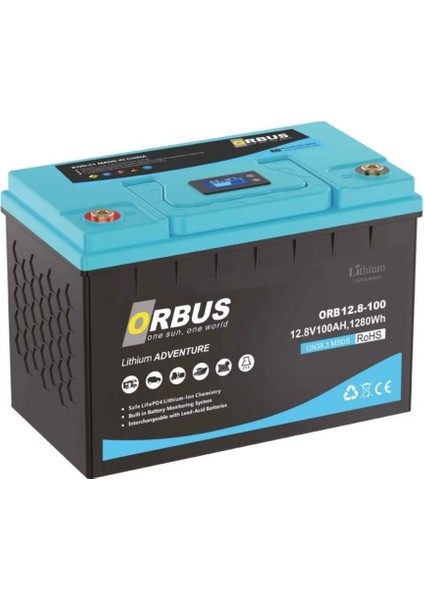Lityum Akü 12.8V 100AH Lifepo4 - Orb 12.8-100