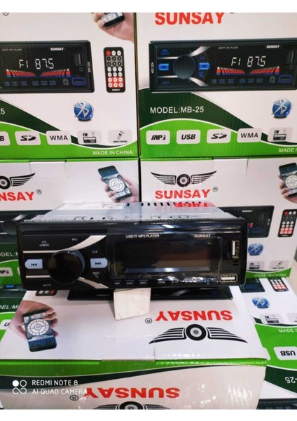 Sunsay Mb-25 Çift USB Telefon Şarj Eden Bluetooth USB Aux Sd Oto Teyp fiyatları