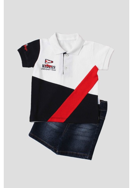 Erkek Bebek Pamuklu Polo Takım Pantolon Üst Ikili Takım