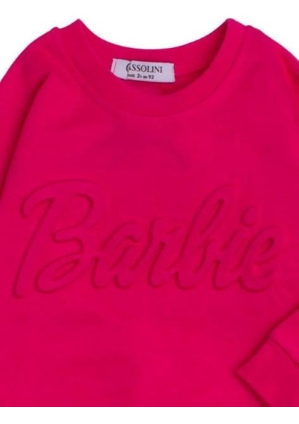 Barbie Kabartmalı Ispanyol Paça Oversize Alt Üst Bebek Çocuk Eşofman Takımı fiyatları