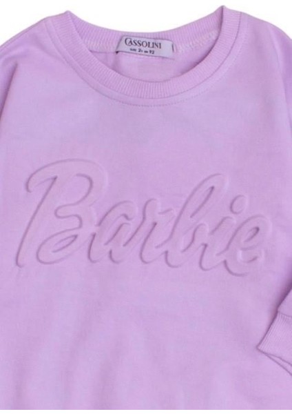 Barbie Kabartmalı Ispanyol Paça Oversize Alt Üst Bebek Çocuk Eşofman Takımı fiyatları