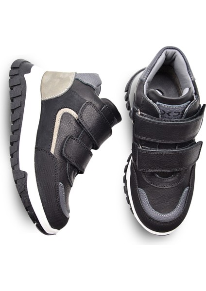 Under Çift Cırtlı Deri Erkek Çocuk Bot Siyah indirimleri