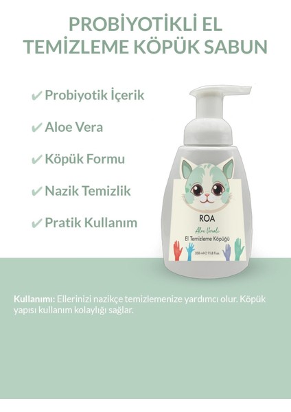 Probiyotikli El Temizleme Köpük Sabun 350 ml Aloe Vera fiyatları