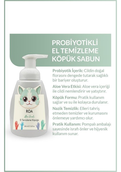 Probiyotikli El Temizleme Köpük Sabun 350 ml Aloe Vera modelleri