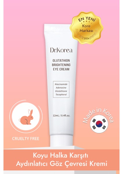 - Glutathion Brightening Eye Cream - Koyu Halka Karşıtı Aydınlatıcı Göz Çevresi Kremi 12ml