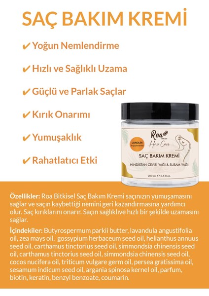 Saç Bakım Kremi 200 ml