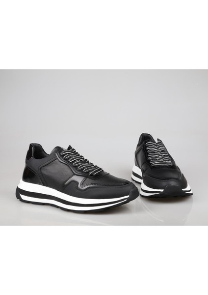 20295 Deri Siyah Erkek Günlük Ayakkabı fırsatları