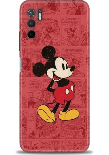 Xiaomi Poco M3 Pro Kılıf Hd Baskılı Kılıf - Kırmızı Mickey + 9h Nano Ekran Koruyucu