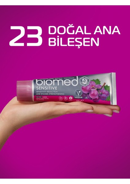 Sensitive Diş Macunu Hassasiyete Karşı Doğal Bitkisel Vegan Florürsüz 3 Adet Set