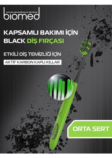 Charcoal Diş Macunu ve Black Diş Fırçası 2'li Set Doğal Bitkisel Vegan Florürsüz