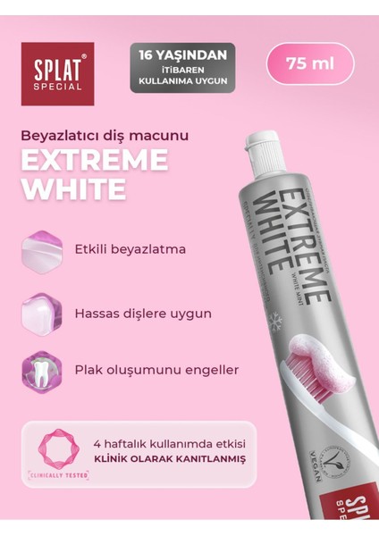 2 Adet Extreme White Diş Macunu 2 Ton Beyaz