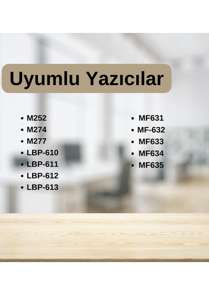 Hp CF401A-CRG045 M252-274-277-LBP610-611-612-613-MF631-632-633-634-635 Mavi Muadil Toner (1,4k)