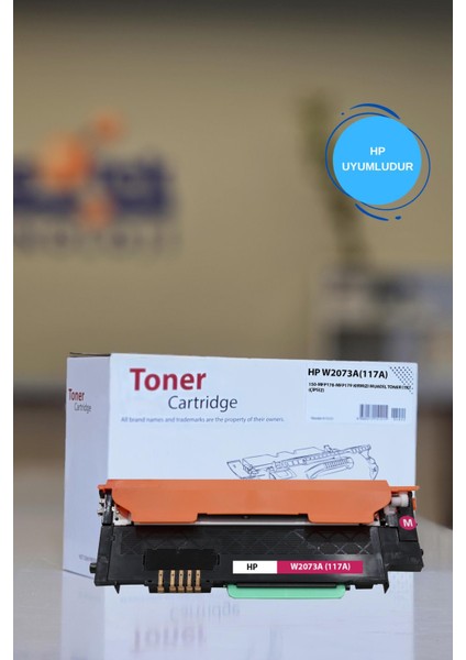 Hp W2073A(117A) 150-MFP178-MFP179 Kırmızı Muadil Toner (1k) (Çipsiz)