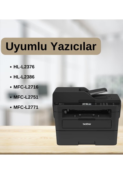 Brother TN2456 HL-L2376, HL-L2386 , MFC-L2716, MFC-L2751, MFC-L2771 Muadil Toner (3k)