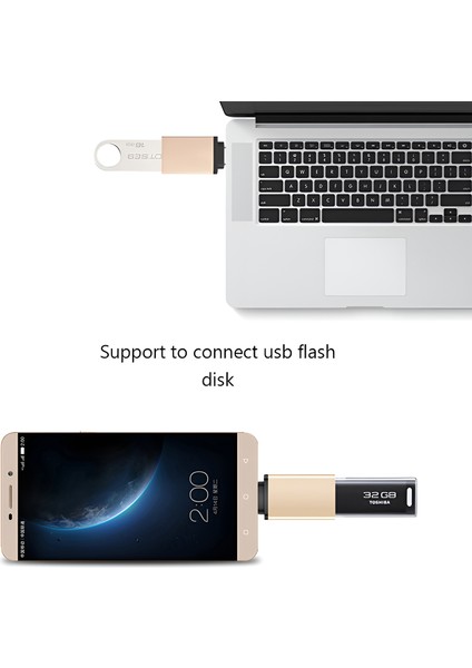 X5 Type-C USB Otg.2 Adet.yüksek Hızlı Veri Aktarımı USB 3.0 Otg Uyumlu Dönüştürücü.mini