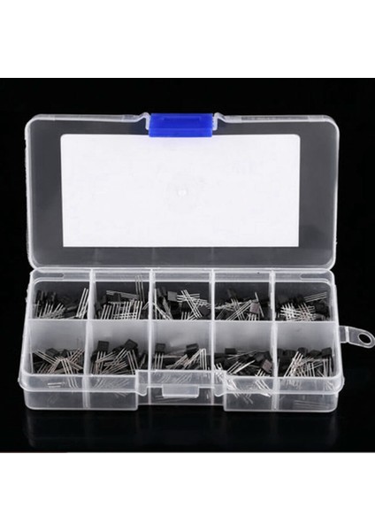 200 Adet Transistör Seti Kutulu 10 Tip Npn Pnp To-92 Bc327 Bc337 Bc517 Bc547 Bc548 Bc549 Bc550