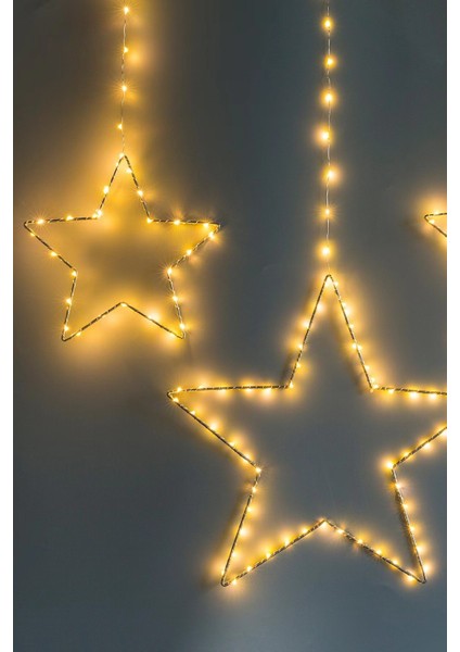 Metal Yıldız LED Duvar Süsü