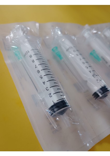 10 ml Yeşil Uç Enjektör x 10 Adet