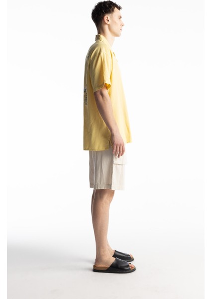 Twentıes Keten Baskılı Gömlek fırsatları