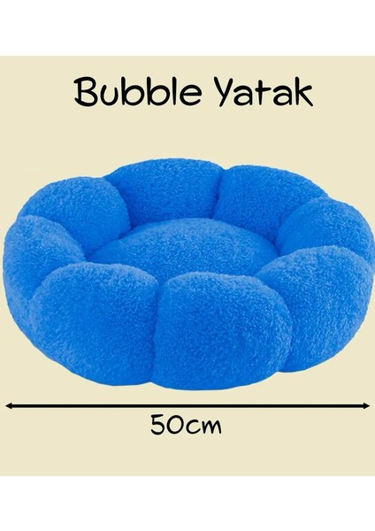 Patiderm Bubble Pelüş Kedi Köpek Yatak-Mavi