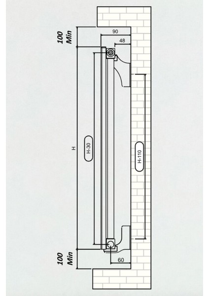 Alüminyum Radyatör Panel - 60 cm x 153 cm 17 Dilim Antrasit RAL7016 fırsatları