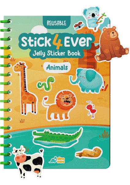 Stick4Ever - Animals Tak Çıkar Jelly Sticker Kitabı