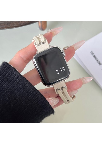 Apple Watch Ultra 2 49MM / 9 8 7 45MM / 6 5 4 44MM Hakiki Inek Deri Kordonlu Saat (Yurt Dışından) modelleri