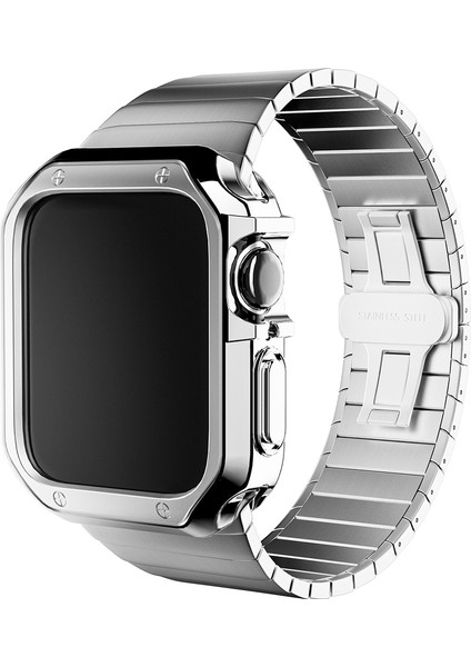 Apple Watch Serisi 1/2/3 42MM/SE/SERISI 4/5/6 44MM/SERISI 7 45MM/SERI 8 45MM Elektrapan Tpu Saat Kılıfı Lazer Gravür Koruyucu Kapak - Altın (Yurt Dışından) fiyatları