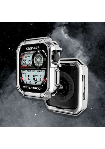 Apple Watch Serisi 1/2/3 42MM/SE/SERISI 4/5/6 44MM/SERISI 7 45MM/SERI 8 45MM Elektrapan Tpu Saat Kılıfı Lazer Gravür Koruyucu Kapak - Gül Altın (Yurt Dışından) fırsatları