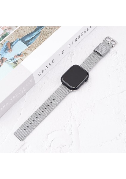 Apple Watch Ultra 2 49MM / 9 8 7 45MM / 6 5 4 44MM Izgara Dokulu Naylon Kayış (Yurt Dışından)
