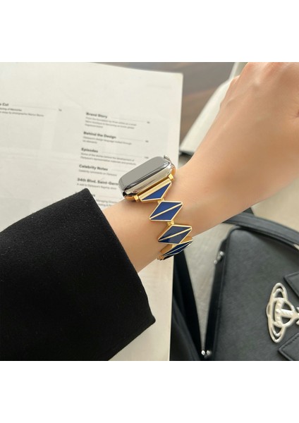 Apple Watch Series 9 8 7 41MM / 6 5 4 40MM Çinko Alaşımlı Epoksi Kayış (Yurt Dışından)