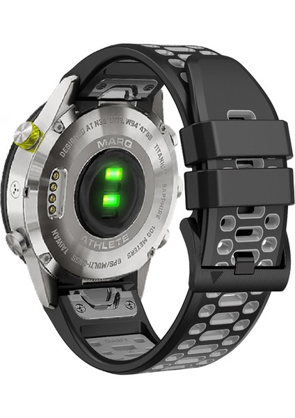 Garmin Fenix 7/7 Pro Silikon Çift Renkli Bant (Yurt Dışından)