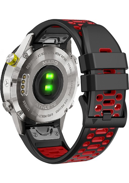 Garmin Fenix 7/7 Pro Silikon Çift Renkli Bant (Yurt Dışından)