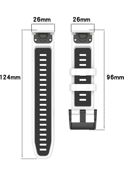 Garmin Fenix 5 / 5x / 6x / 7x Yedek Kayış Çift Color Silikon Kordonlu Saat (Yurt Dışından) fırsatları