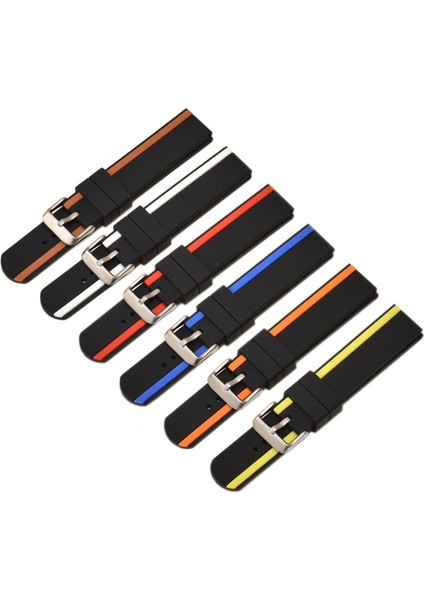Huawei Watch Gt 2/3/3 Pro / Samsung Galaxy Watch6 Classic Yedek Kayış Çift Renkli Silikon Watch Bandı (Yurt Dışından) fırsatları