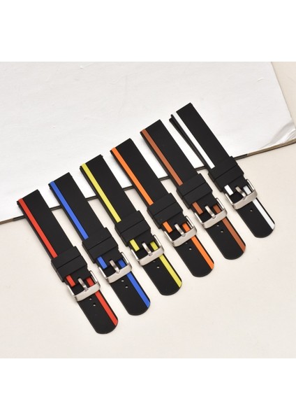 Huawei Watch Gt 2/3/3 Pro / Samsung Galaxy Watch6 Classic Yedek Kayış Çift Renkli Silikon Watch Bandı (Yurt Dışından) indirimleri
