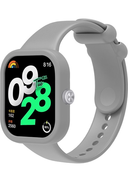 Xiaomi Redmi Watch 4 Saat Kılıflı Silikon Saat Kayışı (Yurt Dışından)