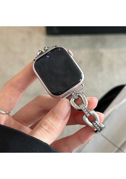 Apple Watch Series 9 8 7 41MM / 6 5 4 40MM Çinko Alaşımlı Metal Saat Kayışı (Yurt Dışından) modelleri