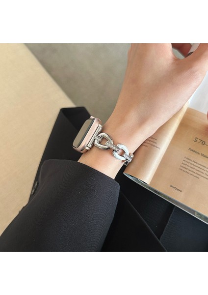 Apple Watch Series 9 8 7 41MM / 6 5 4 40MM Çinko Alaşımlı Metal Saat Kayışı (Yurt Dışından) indirimleri