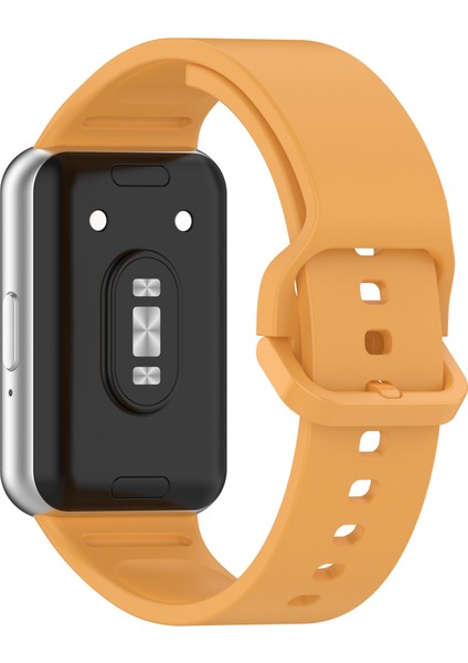 Samsung Galaxy Fit3 (SM-R390) Saat Bilekliği Düz Tokalı Yumuşak Silikon Kayış (Yurt Dışından)